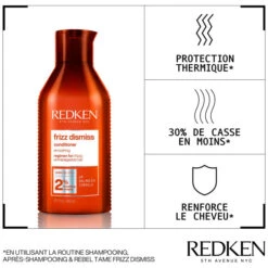 Après-shampooing Anti-frisottis Frizz Dismiss Redken 300ML -Soins Capillaires Boutique apres shampooing anti frisottis frizz dismiss redken 300ml 2
