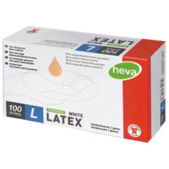 Boite De 100 Gants Blancs Latex Taille L