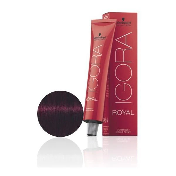 Schwarzkopf Coloration Igora Royal 4-99 Châtain Violet Rouge 60ML 7 Schwarzkopf Coloration Igora Royal 4-99 Châtain Violet Rouge 60ML – Image 7