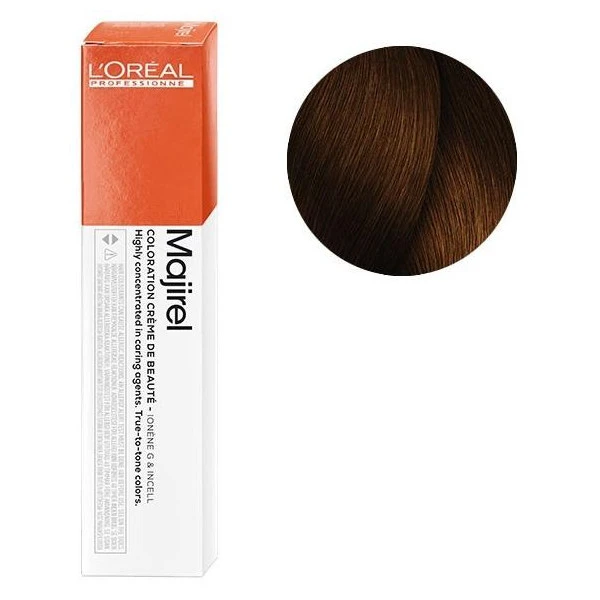 Coloration Majirel N°4.45 Châtain Cuivré Acajou 50ML 1 Coloration Majirel N°4.45 Châtain Cuivré Acajou 50ML