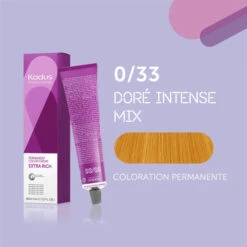 Coloration Permanente 0/33 Doré Intense Mix Kadus 60ML -Soins Capillaires Boutique coloration permanente 033 dore intense mix kadus 60ml 2