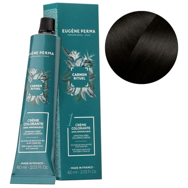 Coloration Sans Ammoniaque Carmen Rituel N°4.00 Châtain Eugène Perma 60ML 1 Coloration Sans Ammoniaque Carmen Rituel N°4.00 Châtain Eugène Perma 60ML