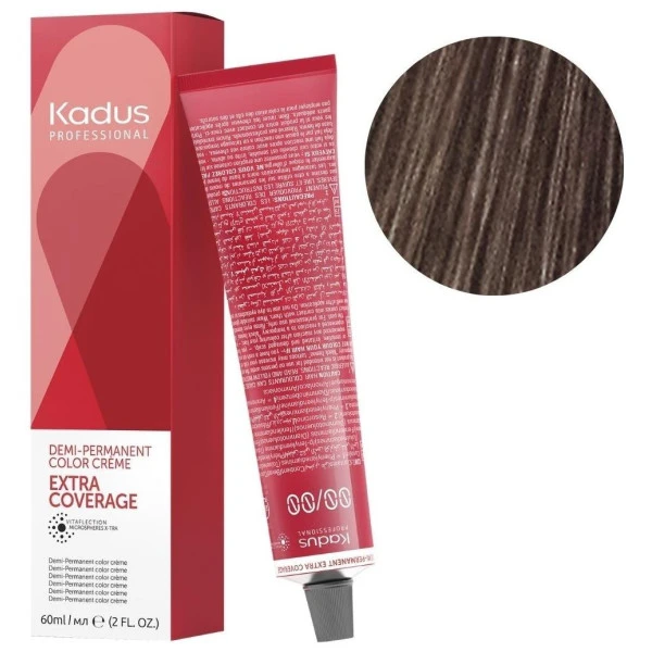 Coloration Semi-permanente Extra Coverage 5/07 Châtain Clair Naturel Marron Kadus 60ML 1 Coloration Semi-permanente Extra Coverage 5/07 Châtain Clair Naturel Marron Kadus 60ML
