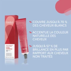 Soins Capillaires Boutique -Soins Capillaires Boutique coloration semi permanente extra coverage 707 blond naturel marron kadus 60ml 1