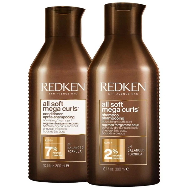 Duo Nourrissant Cheveux Bouclés All Soft Mega Curls Redken 1 Duo Nourrissant Cheveux Bouclés All Soft Mega Curls Redken