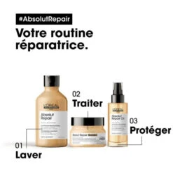 Masque Gold Absolut Repair L'Oréal Professionnel 250ML 10 Masque Gold Absolut Repair L'Oréal Professionnel 250ML -Soins Capillaires Boutique masque gold absolut repair l oreal professionnel 250ml 3