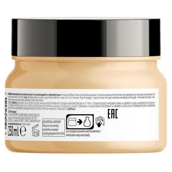 Masque Gold Absolut Repair L'Oréal Professionnel 250ML 7 Masque Gold Absolut Repair L'Oréal Professionnel 250ML – Image 7