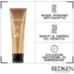 Masque Hydratant Cheveux Secs All Soft Redken 250ML 10 Masque Hydratant Cheveux Secs All Soft Redken 250ML -Soins Capillaires Boutique masque hydratant cheveux secs all soft redken 250ml 3
