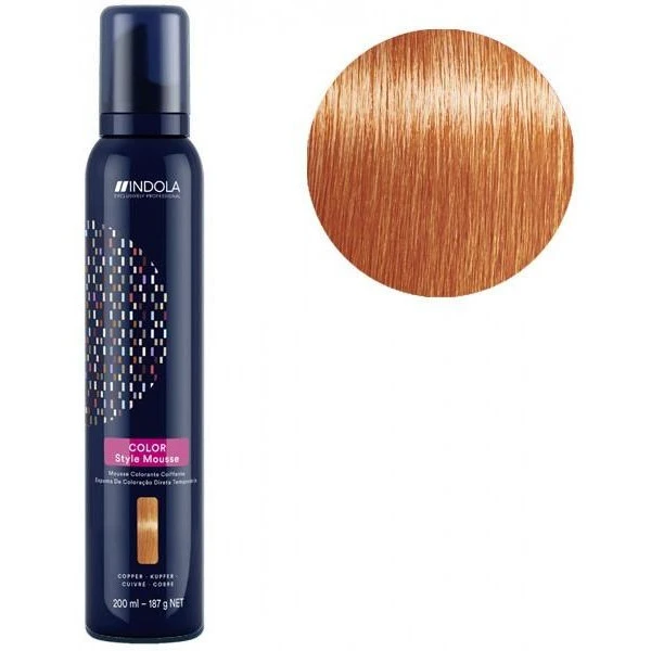 Mousse Colorante Coiffante Blond Cuivré Indola 200ML 1 Mousse Colorante Coiffante Blond Cuivré Indola 200ML