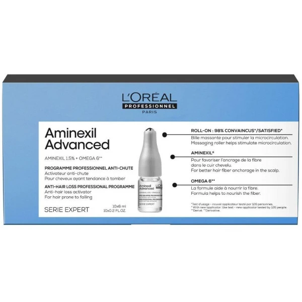Programme Anti-chute Aminexil Advanced L'Oréal Professionnel 10x6ML 1 Programme Anti-chute Aminexil Advanced L'Oréal Professionnel 10x6ML