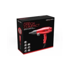 Sèche-Cheveux Dréox Compact Rouge Professionnel 2000W -Soins Capillaires Boutique seche cheveux dreox compact rouge professionnel 2000w 3
