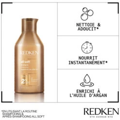 Shampooing Hydratant Cheveux Secs All Soft Redken 500ML 8 Shampooing Hydratant Cheveux Secs All Soft Redken 500ML -Soins Capillaires Boutique shampooing hydratant cheveux secs all soft redken 500ml 3