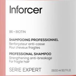 Shampooing Inforcer L'Oréal Professionnel 1,5L -Soins Capillaires Boutique shampooing inforcer loreal professionnel 1 5l 4