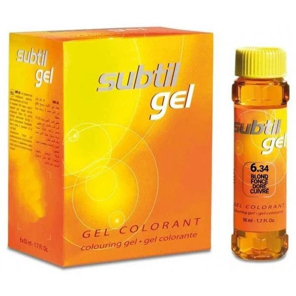 Subtil Gel N°6.34 Blond Foncé Doré Cuivré 50 ML 1 Subtil Gel N°6.34 Blond Foncé Doré Cuivré 50 ML